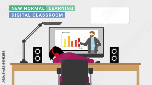 Sleeping from tired of studying. Distance education concept