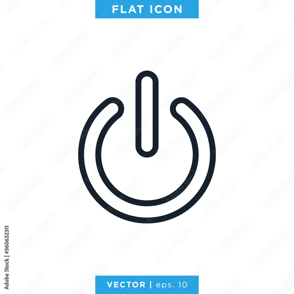 Power Button Icon Vector Design Template Power Button Icon Vector Design Template