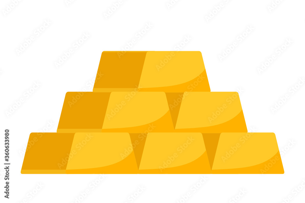 Gold Bar Icon Logo Illustration Vector. Precious Metal Commodity Element. Can be Used for Web, Mobile, Infographic & Print Gold Bar Icon Logo Illustration Vector. Precious Metal Commodity Element. Can be Used for Web, Mobile, Infographic & Print