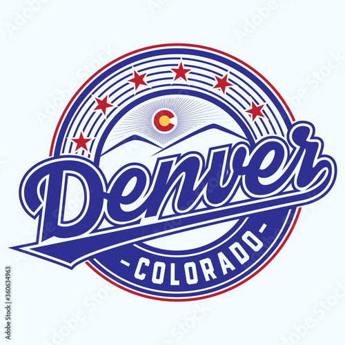 Denver Colorado logo. Denver logotype. Vector and illustration.