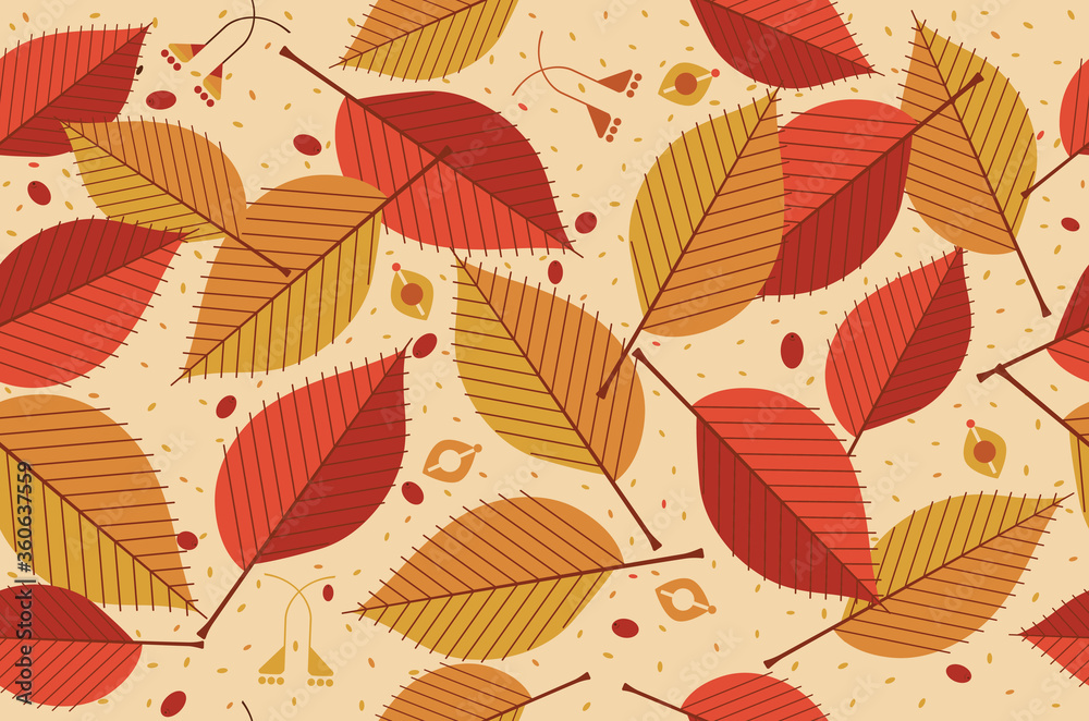 Autumn seamless leaf pattern. Leaves. Autumn seamless leaf pattern. Leaves.