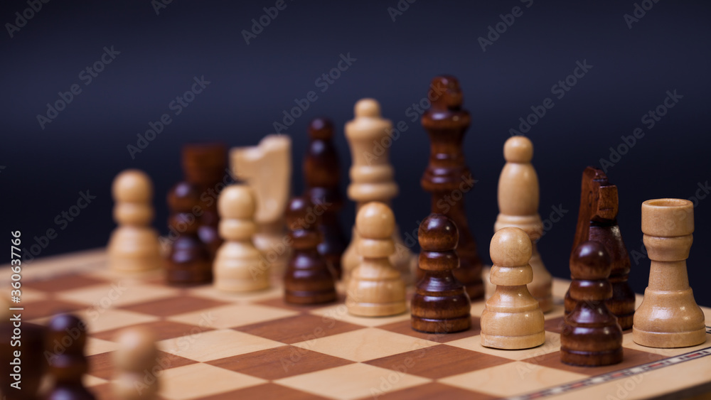 Chess, different chess pieces at random. The concept of a multinational working group, Chess, different chess pieces at random. The concept of a multinational working group,