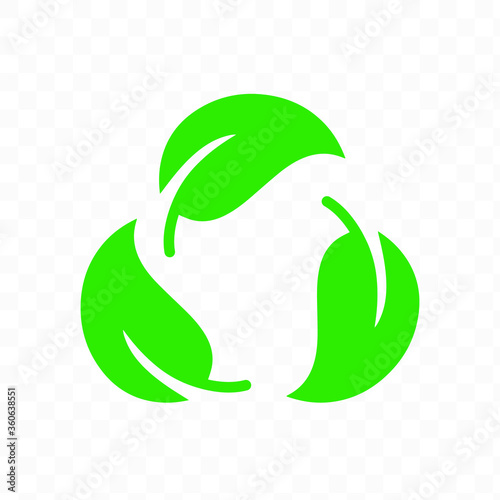Biodegradable recyclable plastic free package icon. Vector bio recyclable degradable label logo template. EPS 10.