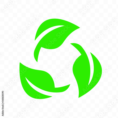 Biodegradable recyclable plastic free package icon. Vector bio recyclable degradable label logo template. EPS 10. photo