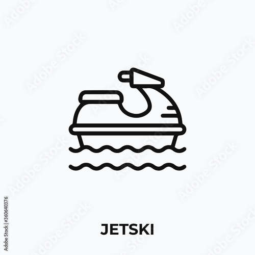 jetski icon vector. jetski sign symbol for your design.