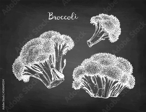 Chalk sketch of broccoli.