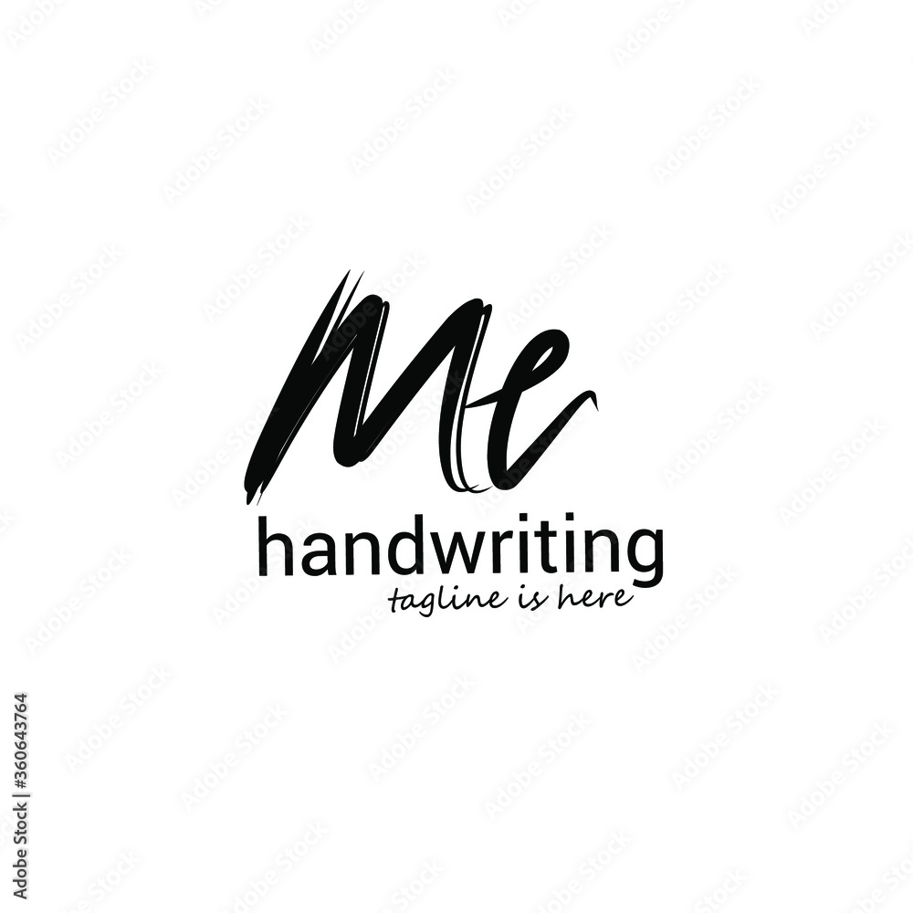 Obraz premium initial logo handwriting template vector