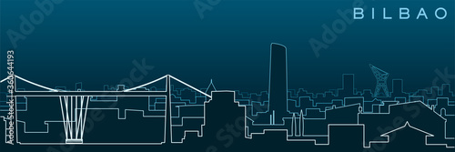 Bilbao Multiple Lines Skyline and Landmarks