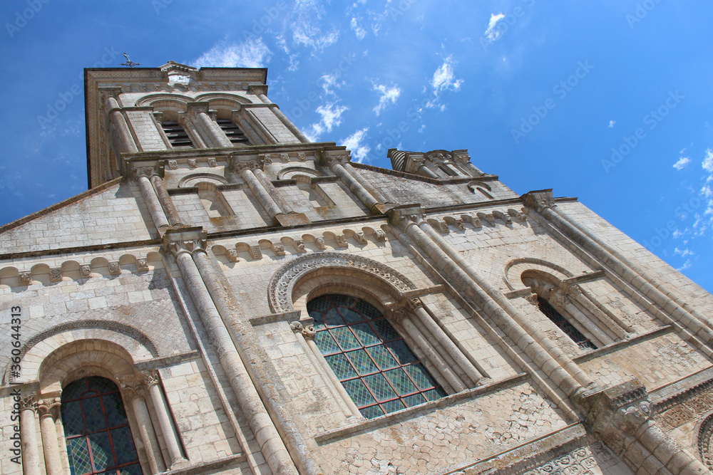 Saint-Vincent abbey church in Nieul-sur-l'Autise (France)