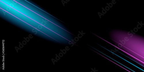 3D light neon esport game background. Dark black neutral abstract background for presentation design
