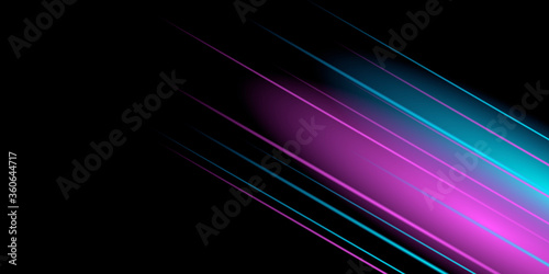 3D light neon esport game background. Dark black neutral abstract background for presentation design