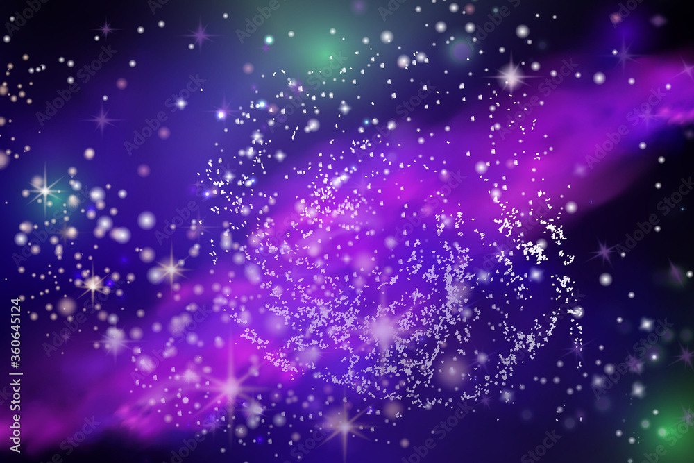 Vector illustration of the infinite universe and Milky Way. Abstract barred spiral,Space exploring,sparkling dust.Space dark concept. Vector illustration of the infinite universe and Milky Way. Abstract barred spiral,Space exploring,sparkling dust.Space dark concept.