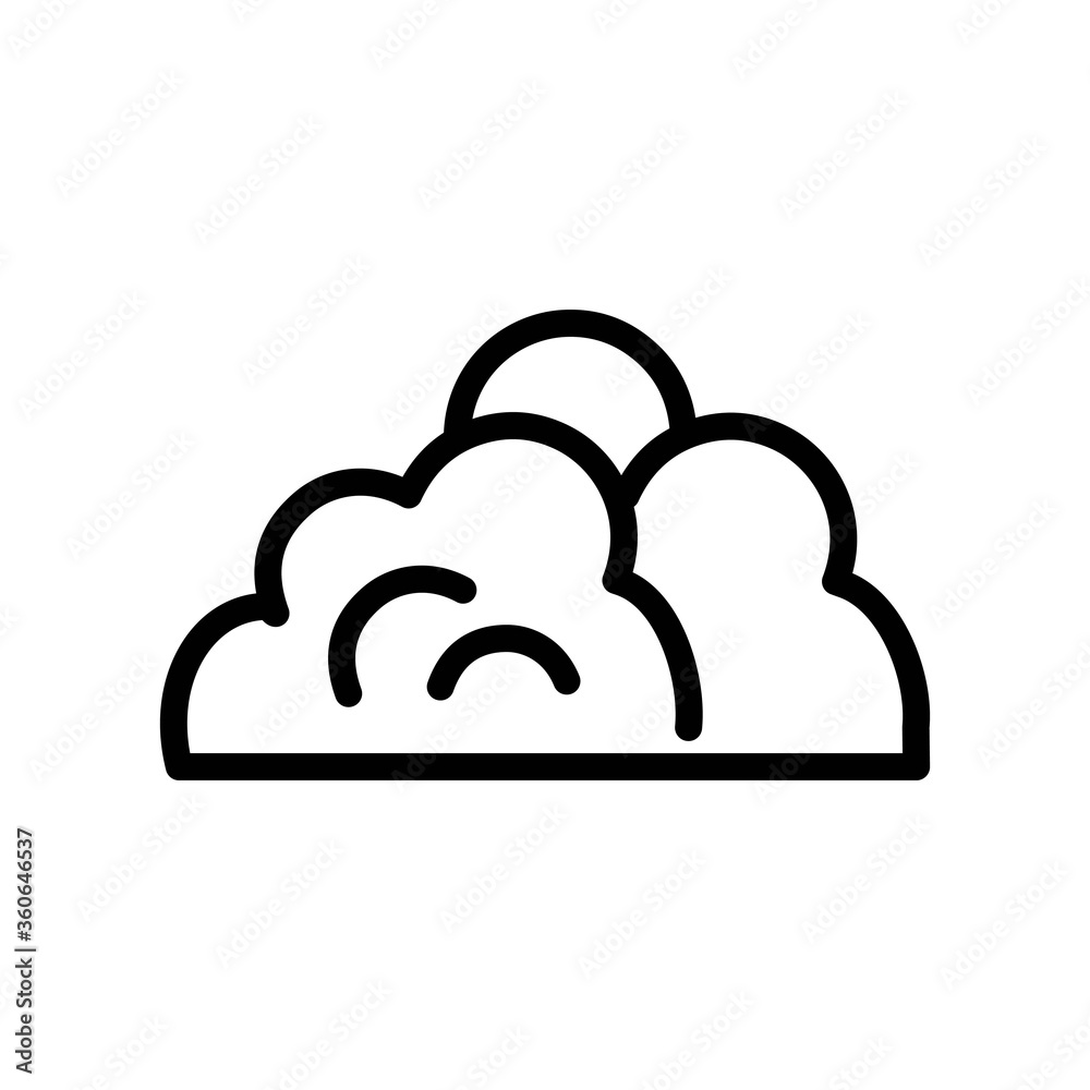 Bush icon illustration in line design style. Forest bush symbol. Bush icon illustration in line design style. Forest bush symbol.