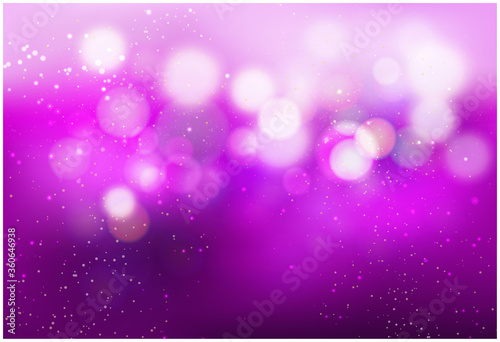Purple bokeh abstract background caused by spray water.