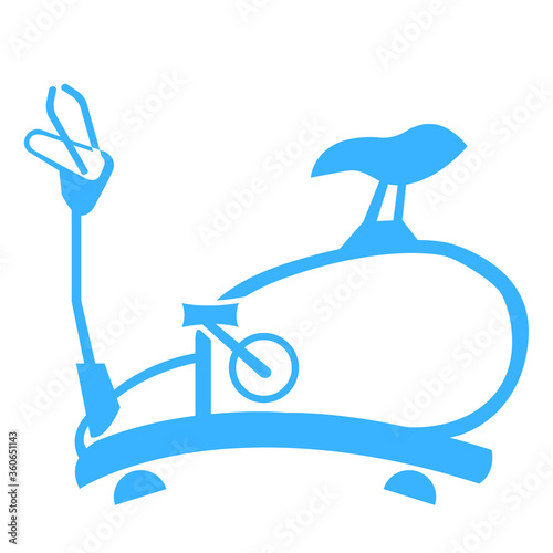 Vector image of an exercise bike