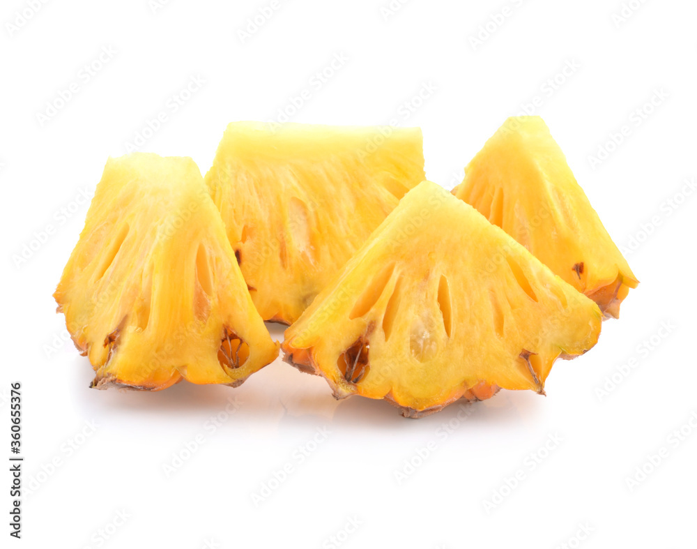 Fresh pineapple on white. This file is cleaned, retouched, contains clipping path and is ready to use. Fresh pineapple on white. This file is cleaned, retouched, contains clipping path and is ready to use.