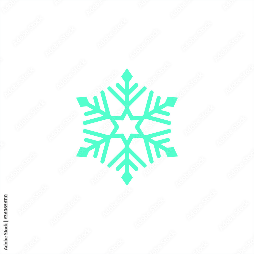 Snowflake winter icon vector illustration