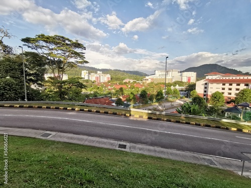 Evening view on the hill near UiTM Sungai Buloh, well located in Selangor, Malaysia