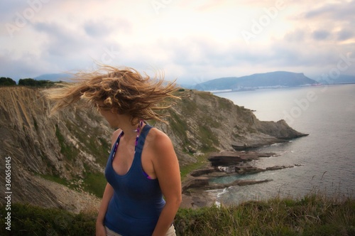 girl on a cliff