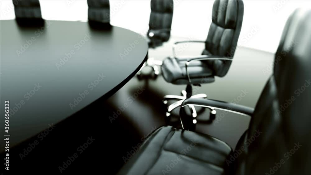 boardroom, meeting room and conference table and chairs. Business concept.