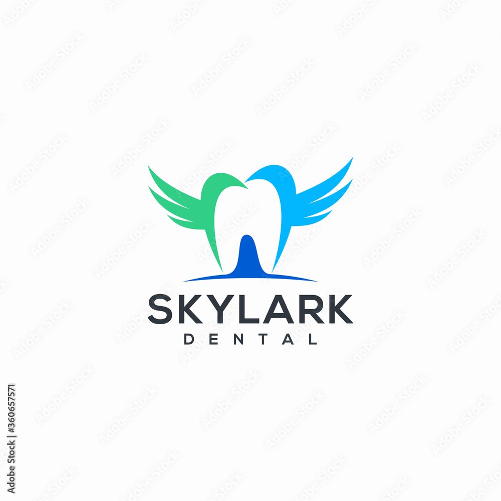 skylark dental logo combined illustration skylark dental logo combined illustration