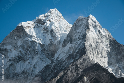 Ama Dablam stands for "Mother's Necklace" and is also referred to as "the Matterhorn of the Himalayas".
