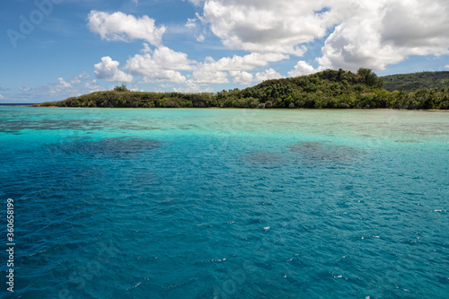 The tropical Piti Bay around Fish Eye Marine Park on Guam.