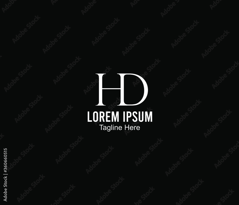 Logo Design HD White Vector With Black Background Logo Design HD White Vector With Black Background