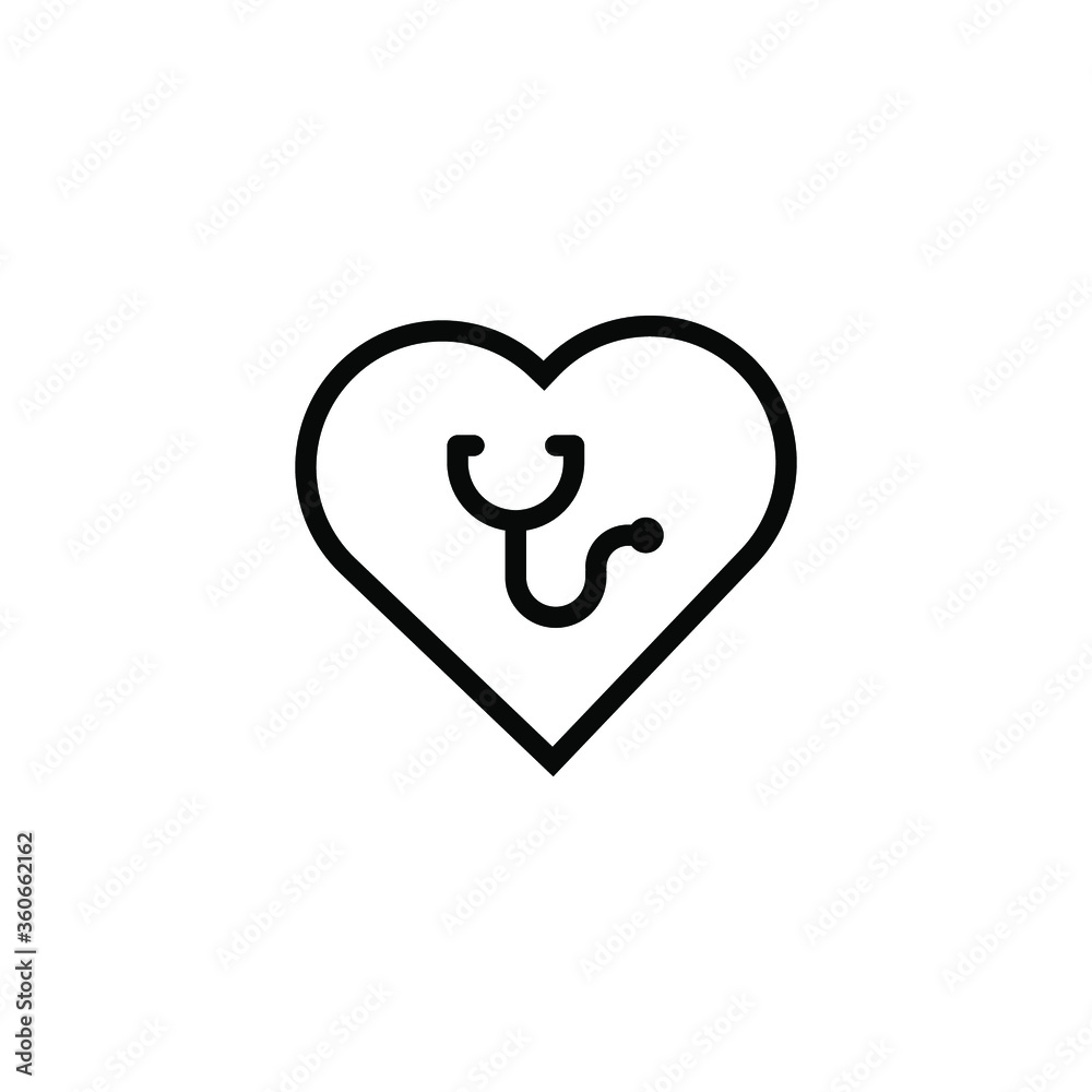Love/Heart Health Icon Vektor Templete Illustrator