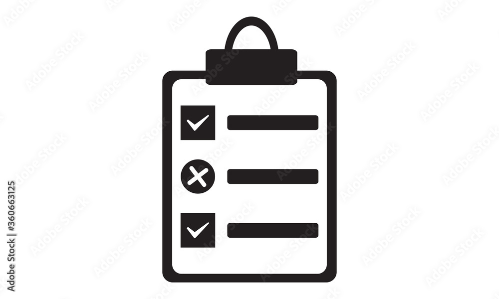 Business checklist, survey, test icon Business checklist, survey, test icon