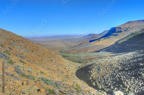 VIEW OF THE TANKWA VALLEY from Gannaga Pass, Tankwa Karoo National Park, northern Cape, South africa © wolfavni