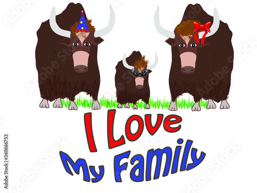 illustration of a yak