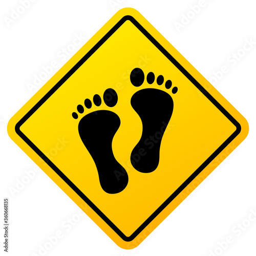 Footprint vector sign