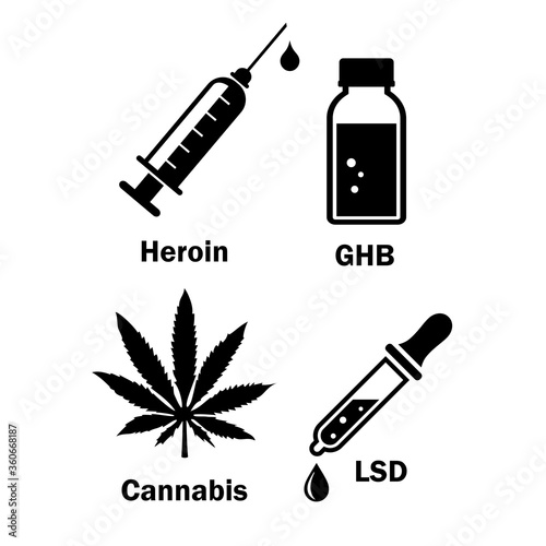Narcotics drug vector icon