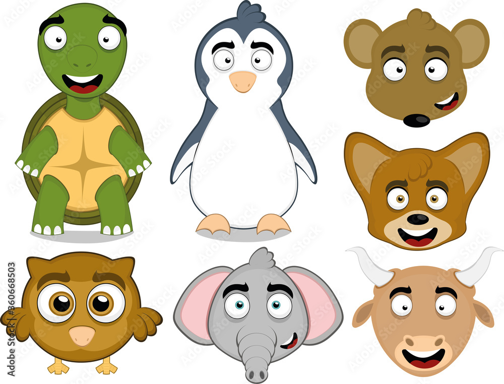 Vector illustration of various animals cartoon
Vector illustration of various animals cartoon