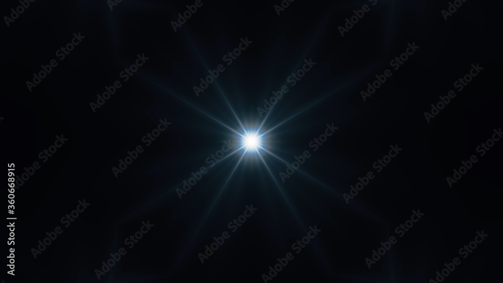 Beautiful lens flare with rays on a black background. Beautiful lens flare with rays on a black background.