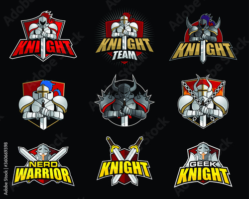 E Sport Logo Bundle with Knight Theme