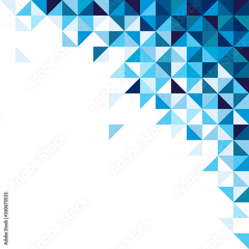 Abstract, geometric background, triangle and square, blue