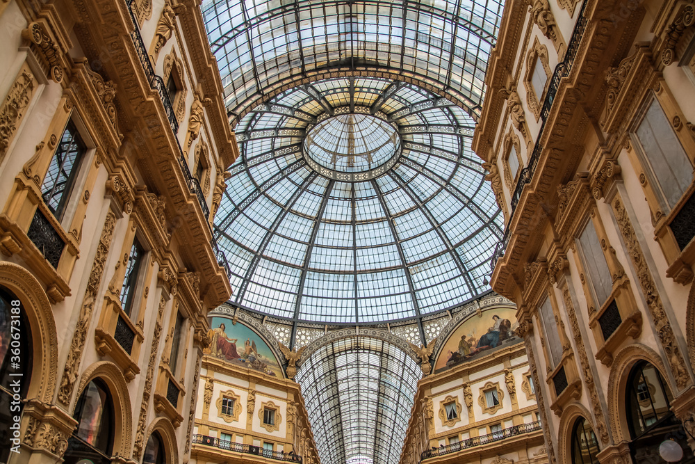 Galleria Vittorio Emanuele II in Milan. It's one of the world's oldest shopping malls, designed and built by Giuseppe Mengoni between 1865 and 1877.