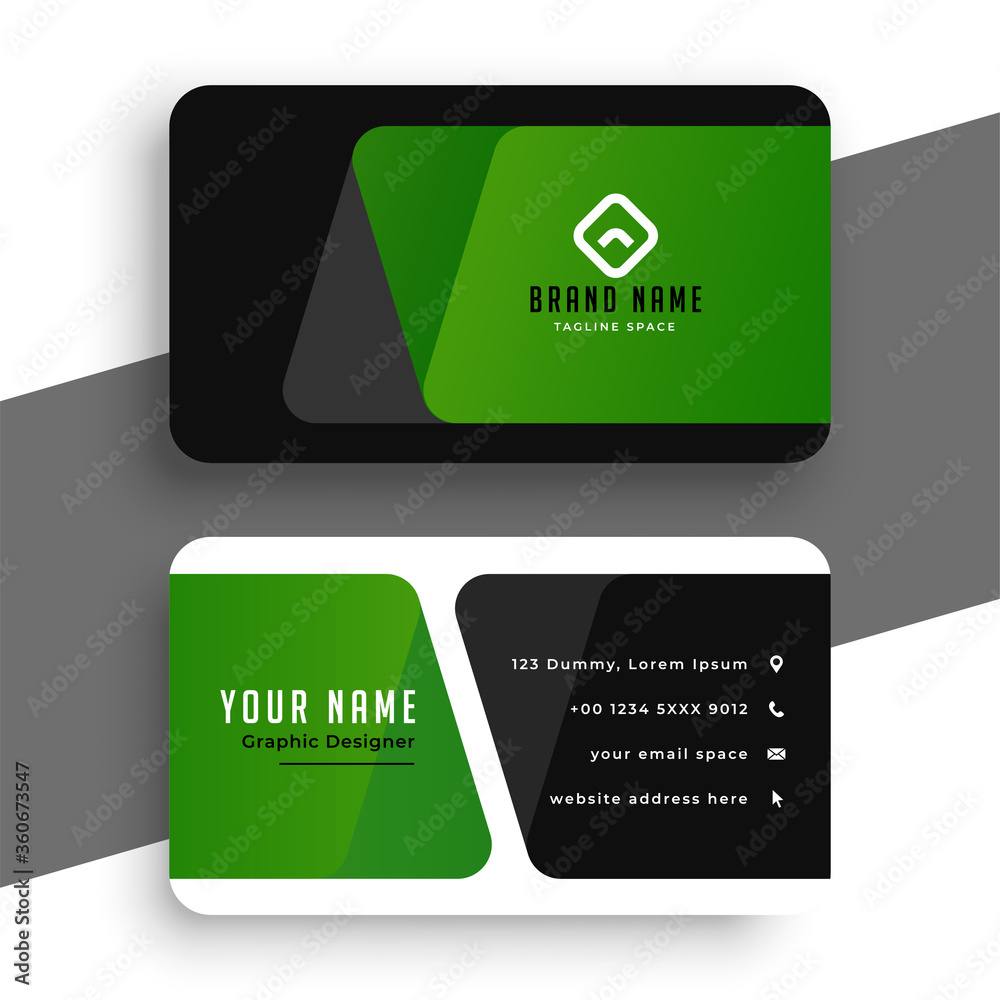 abstract green business card design professional template abstract green business card design professional template