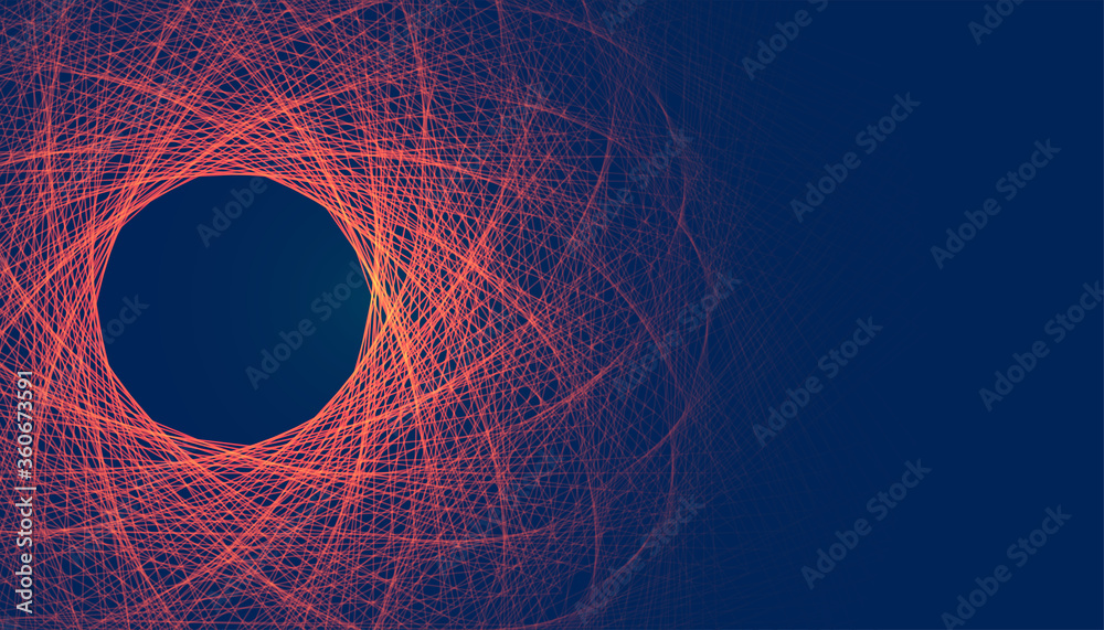 abstract glowing fractal lines mesh digital background - obrazy, fototapety, plakaty 