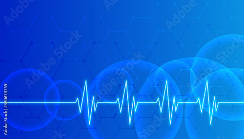 blue healthcare and medical science background with text space