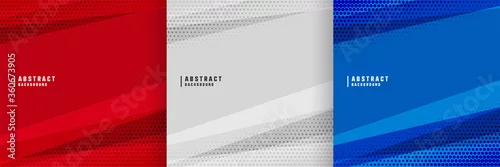 Obraz abstract background with geometric shapes design in three colors