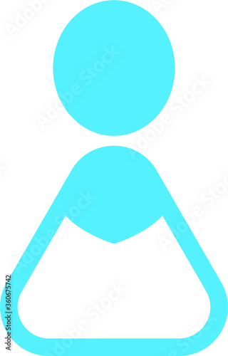 Modern user icon - Single coloured woman
