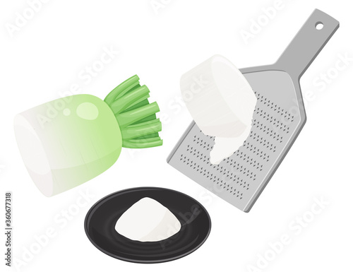 大根おろしのイラスト