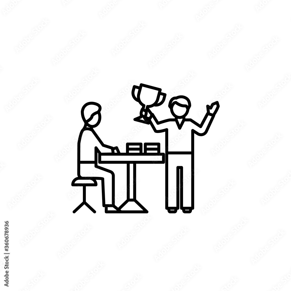 winner line icon. Signs and symbols can be used for web, logo, mobile app, UI, UX winner line icon. Signs and symbols can be used for web, logo, mobile app, UI, UX