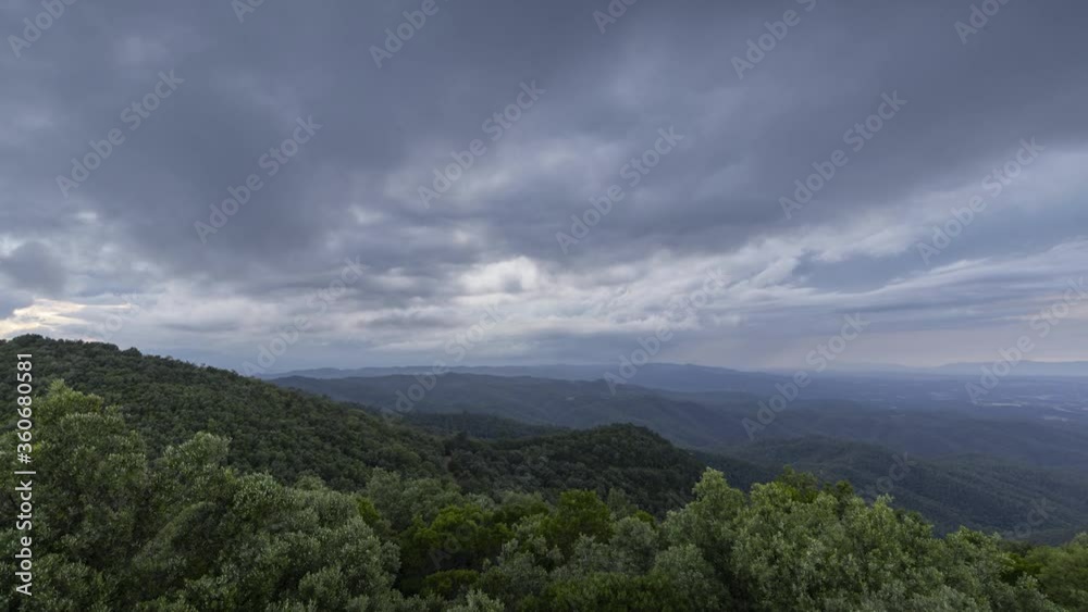 Mountain landscape timelapse moving clouds in Catalonia of Costa Brava, Spain Mountain landscape timelapse moving clouds in Catalonia of Costa Brava, Spain