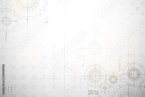 Technical background. Abstract parts of engine. Vector illustration.