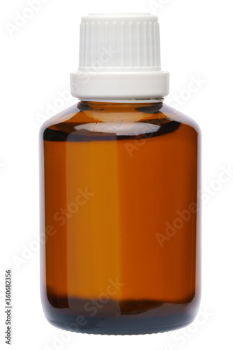 Medicine bottle syrup isolated on white backgroundf with clipping path