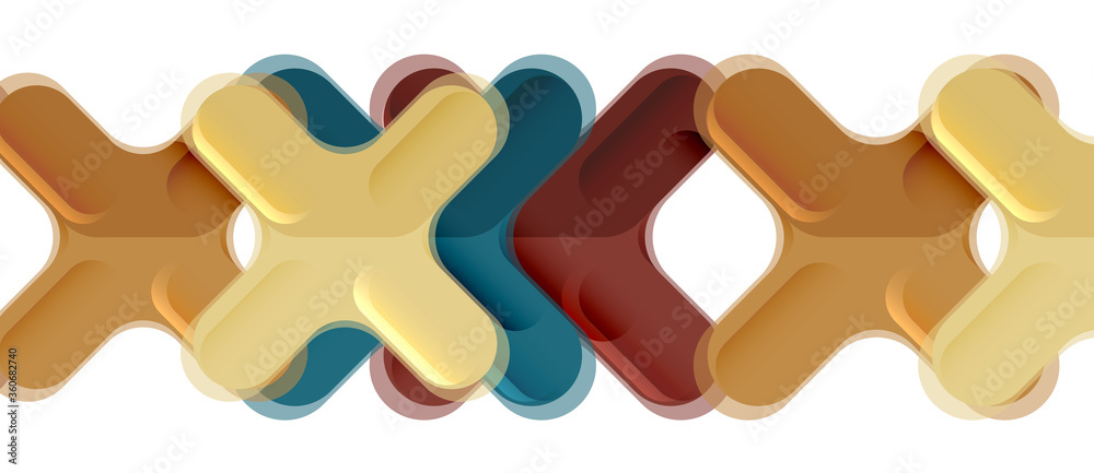 Glossy multicolored plastic style cross composition, x shape design, techno geometric modern abstract background. Trendy abstract layout template Glossy multicolored plastic style cross composition, x shape design, techno geometric modern abstract background. Trendy abstract layout template
